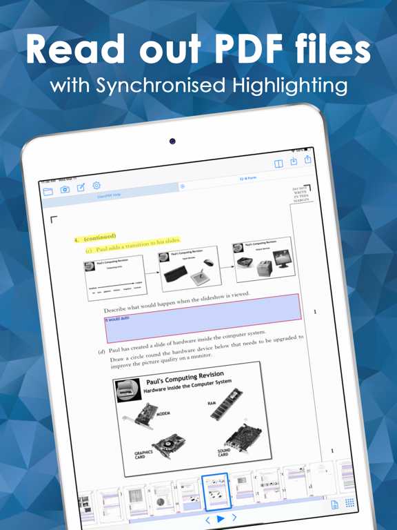 ClaroPDF Pro – Text to Speech iPad screenshot 6 - Education app