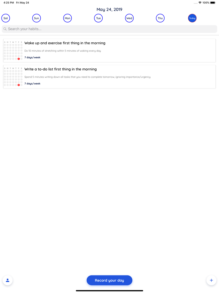Build Habits Goal Tracking App