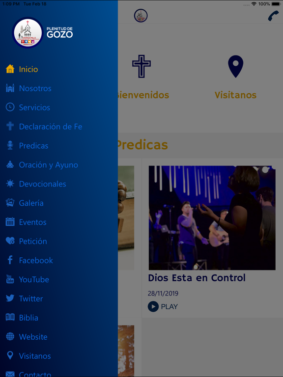Iglesia Plenitud de Gozo iPad screenshot 1 - Lifestyle app