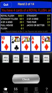 video poker trainer iphone screenshot 1