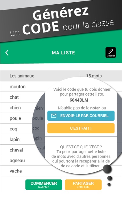 Dictée de mots Alloprof - Pro