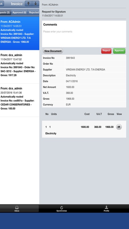 DCS Approvals