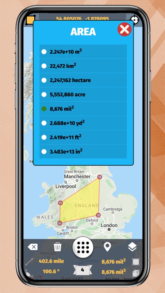 #3. GPS Area Measurement Lite (iOS) Podle: Oceanic Software
