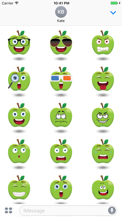 Screenshot #2 pour Sticker Me: Green Apple Faces