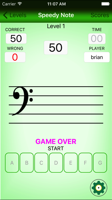 Speedy Note: Bass Clef