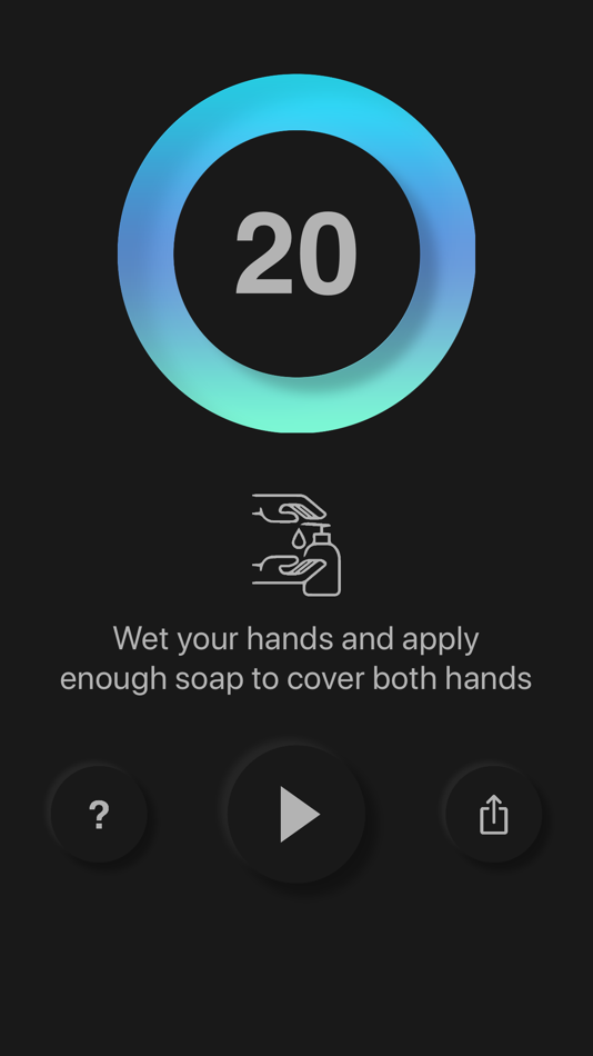 #3. Washy Hands Timer (iOS) By: PANDA PLAY STUDIOS (PTY) LTD