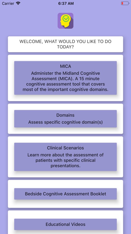 Midland Cognitive Assessment