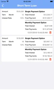 short term loan calc iphone screenshot 2