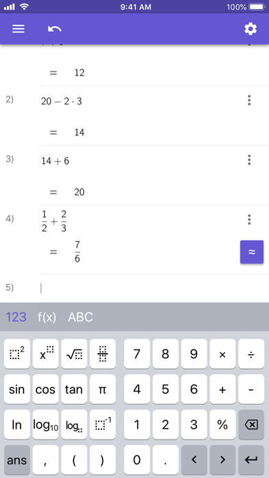 GeoGebra Scientific Calculator Screenshot