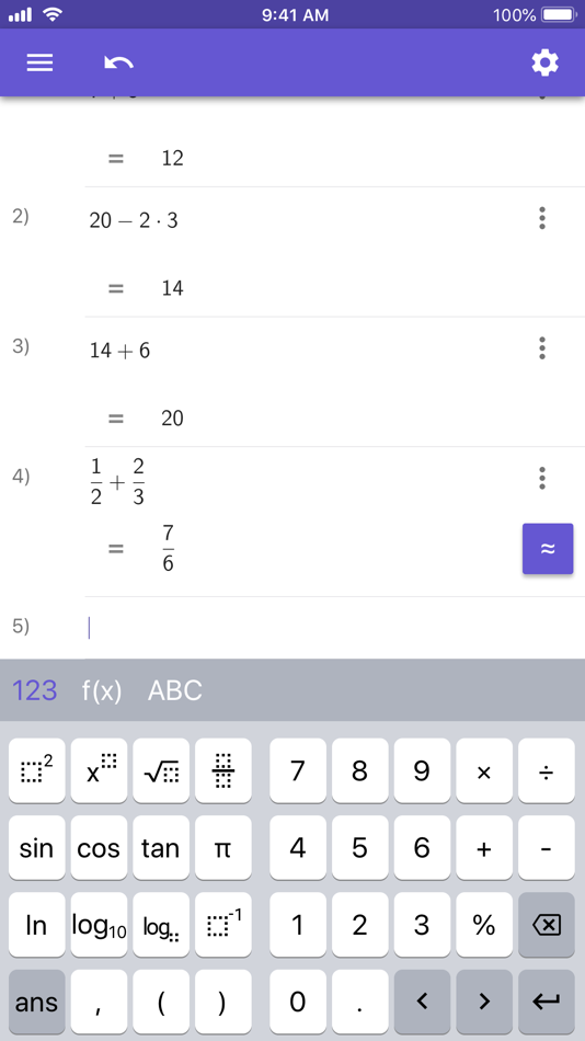 GeoGebra Scientific Calculator - 5.2.826 - (iOS)