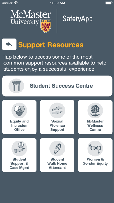 McMaster SafetyApp Screenshot
