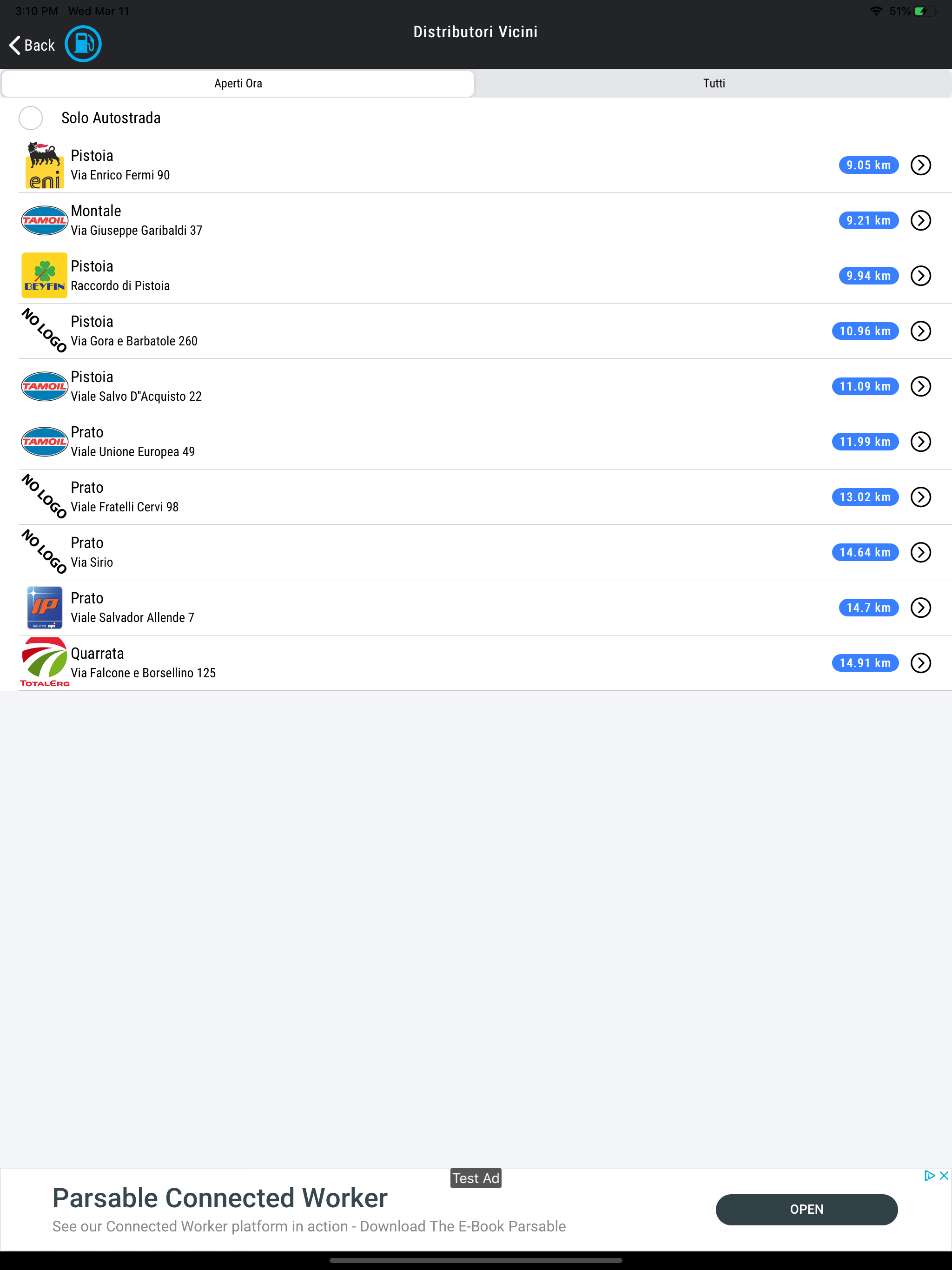 Cerca Distributori Metano