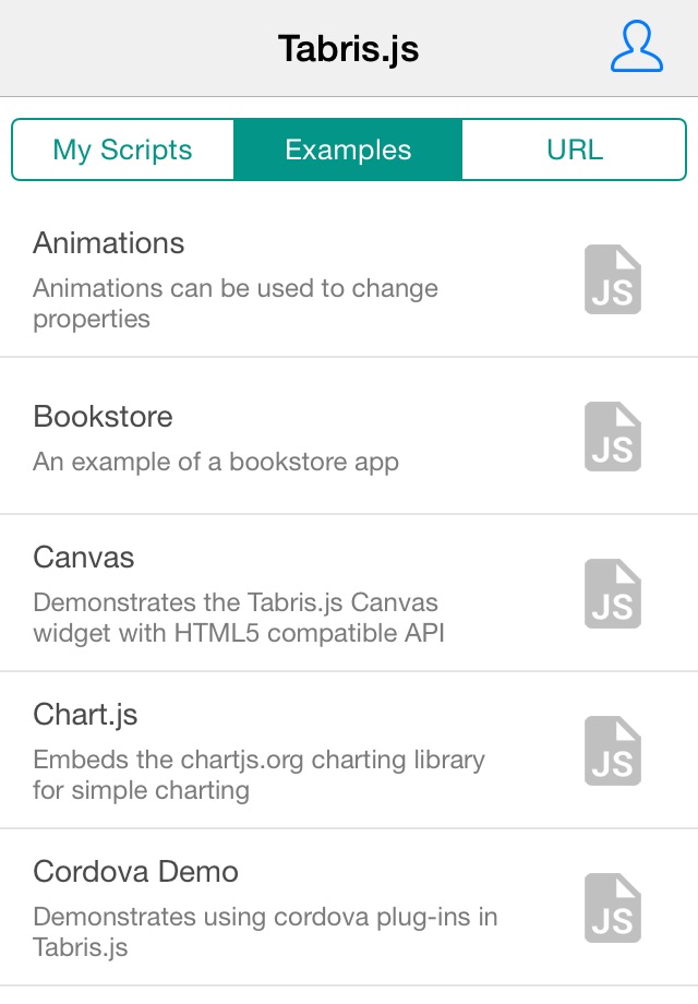 Tabris.js screenshot 2