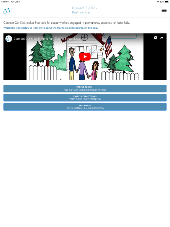 Connect Our Kids iPad screenshot 1 - Productivity app
