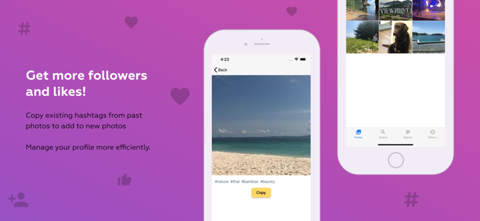 Hashtags - find popular tags