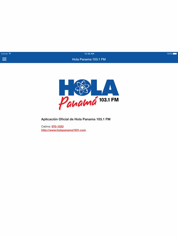 Hola Panama 1031 FM iPad screenshot 4 - Music app