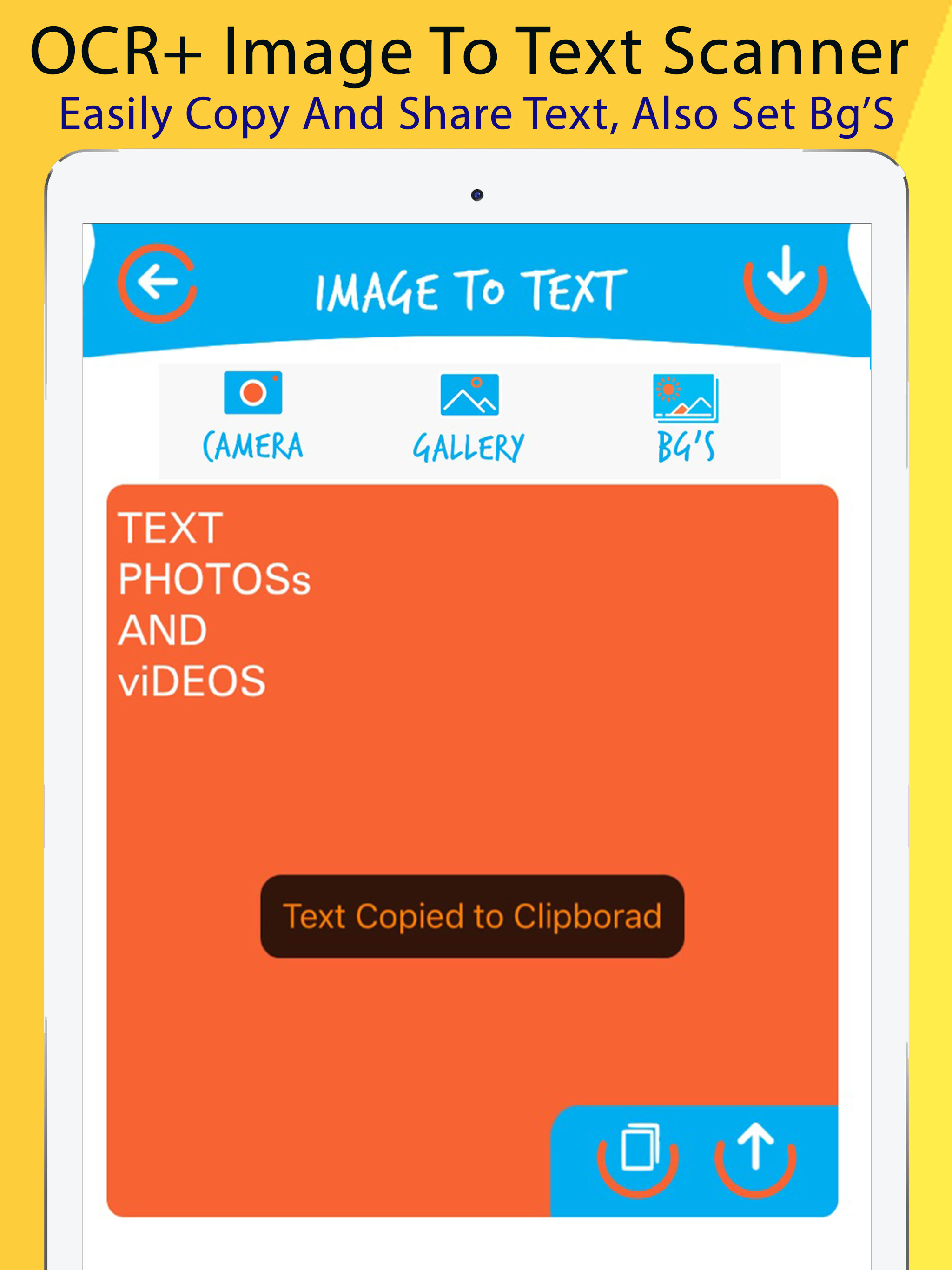 OCR+ Image To Text Scanner