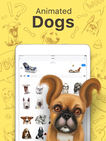 iMessage用の犬のステッカーのおすすめ画像1