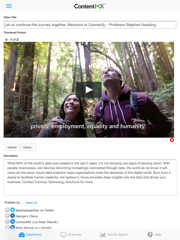 ContentMX iPad screenshot 5 - Social Networking app