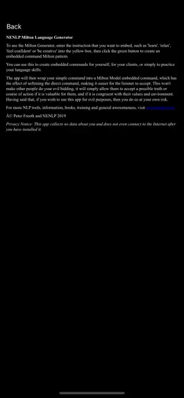 Game screenshot NLP Milton Model Generator apk