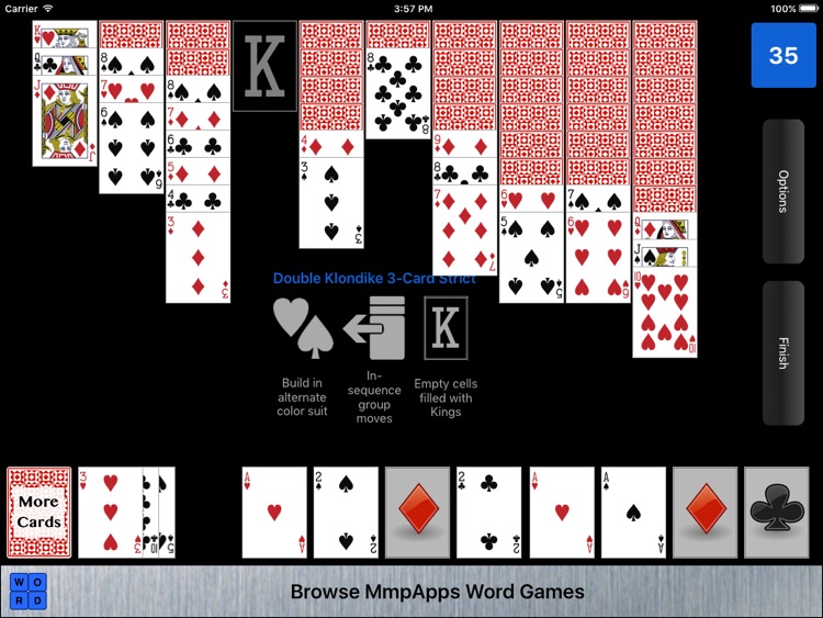 Play Double Klondike Solitaire - Two Deck Card Game