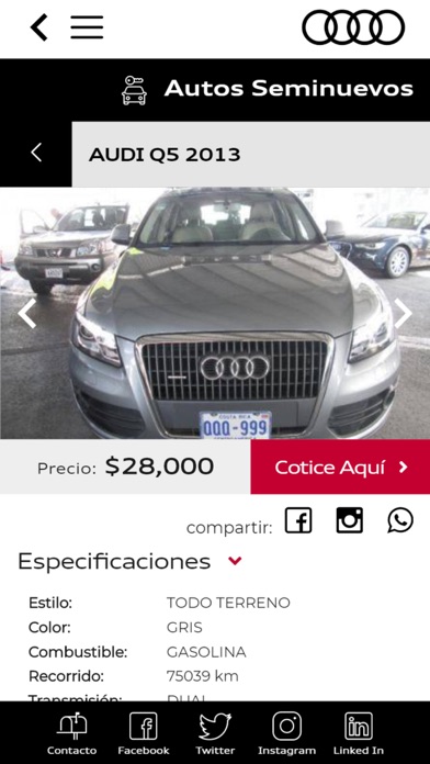 Audi Costa Rica Motortec Screenshot