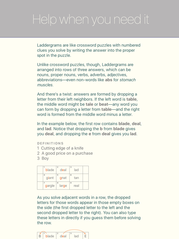 Laddergrams iPad screenshot 5 - Games app