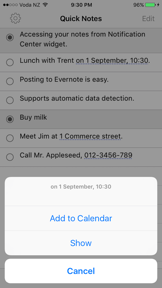 Quick Notes Widget screenshot