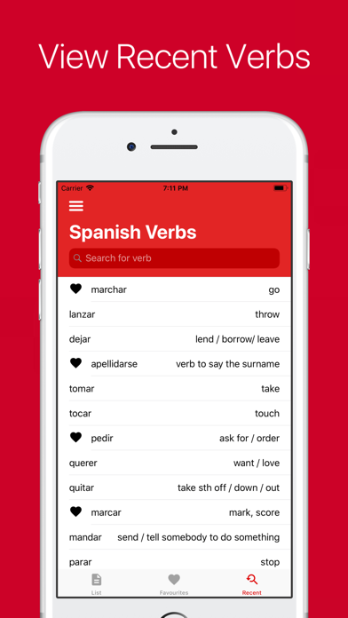 Spanish Verb Conjugator Screenshot