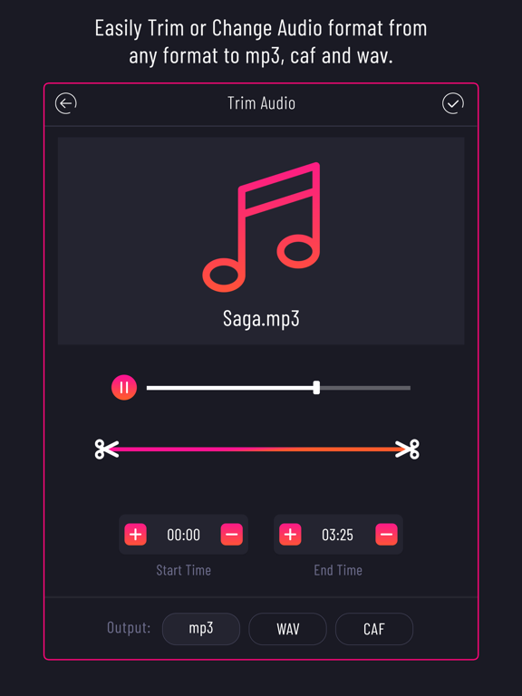 Screenshot #4 pour Audio Extractor-Trim & Changer