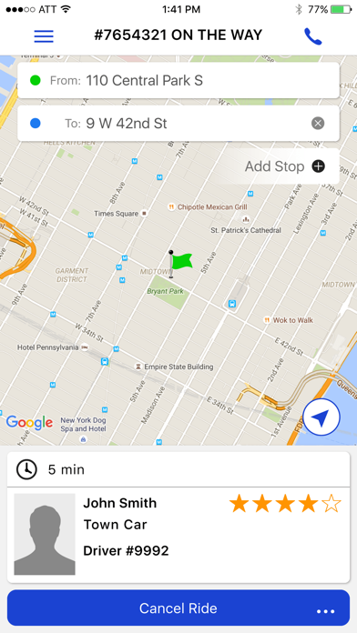 Prestige Car Service Screenshot