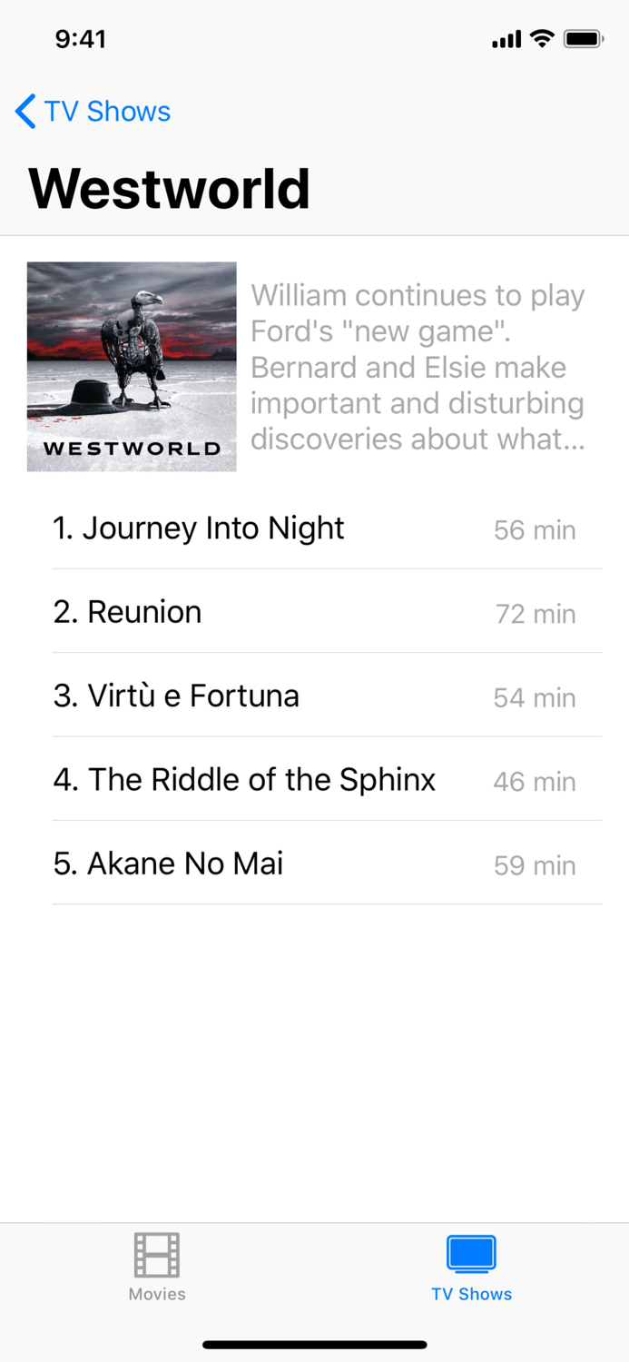 Videos Library and Player