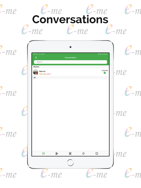 e-me iPad screenshot 4 - Social Networking app