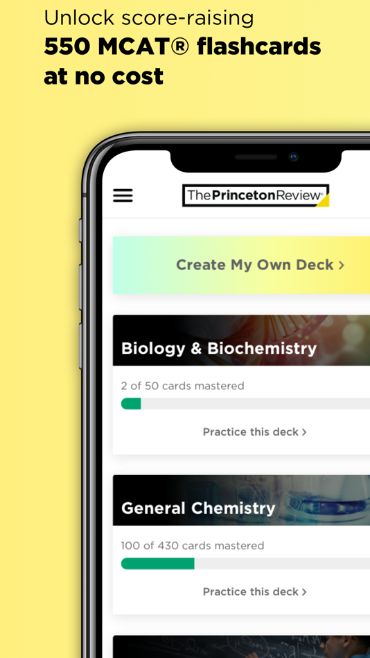 #1. MCAT Flashcards by TPR (iOS) 来自: The Princeton Review