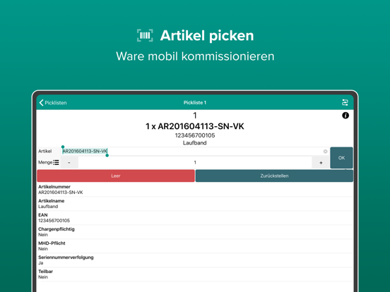 JTL-WMS Mobile 1.5 iPad screenshot