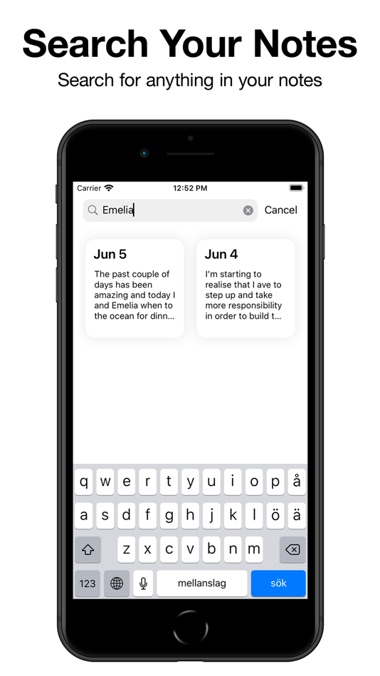 #5. Minimalistic Daily Diary (iOS) 由: Carl Henningsson