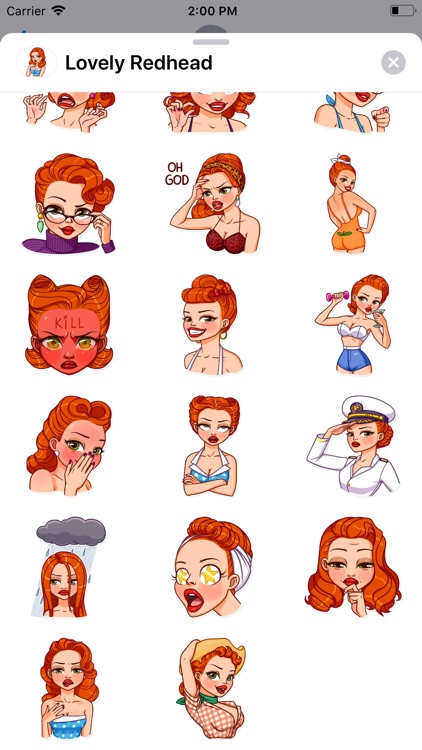 Lovely Redhead Sticker Pack