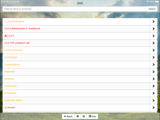 Pesticides & Alternatives iPad screenshot 7 - Reference app