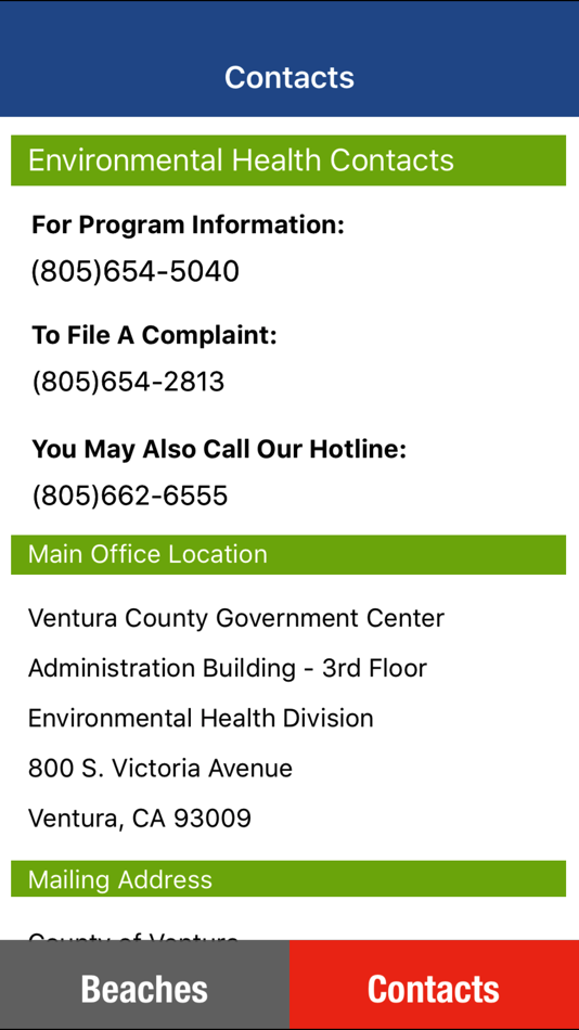 #4. VC Safe Beaches (iOS) 由: County of Ventura