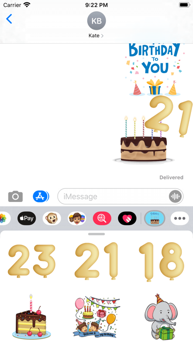 Screenshot #3 pour Birthday Funny Wishes Stickers