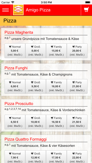 Amigo Pizza Vaterstetten Screenshot