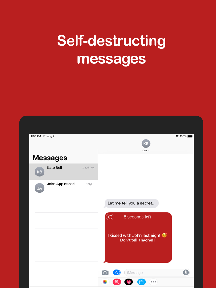 Self-Destructing Messages