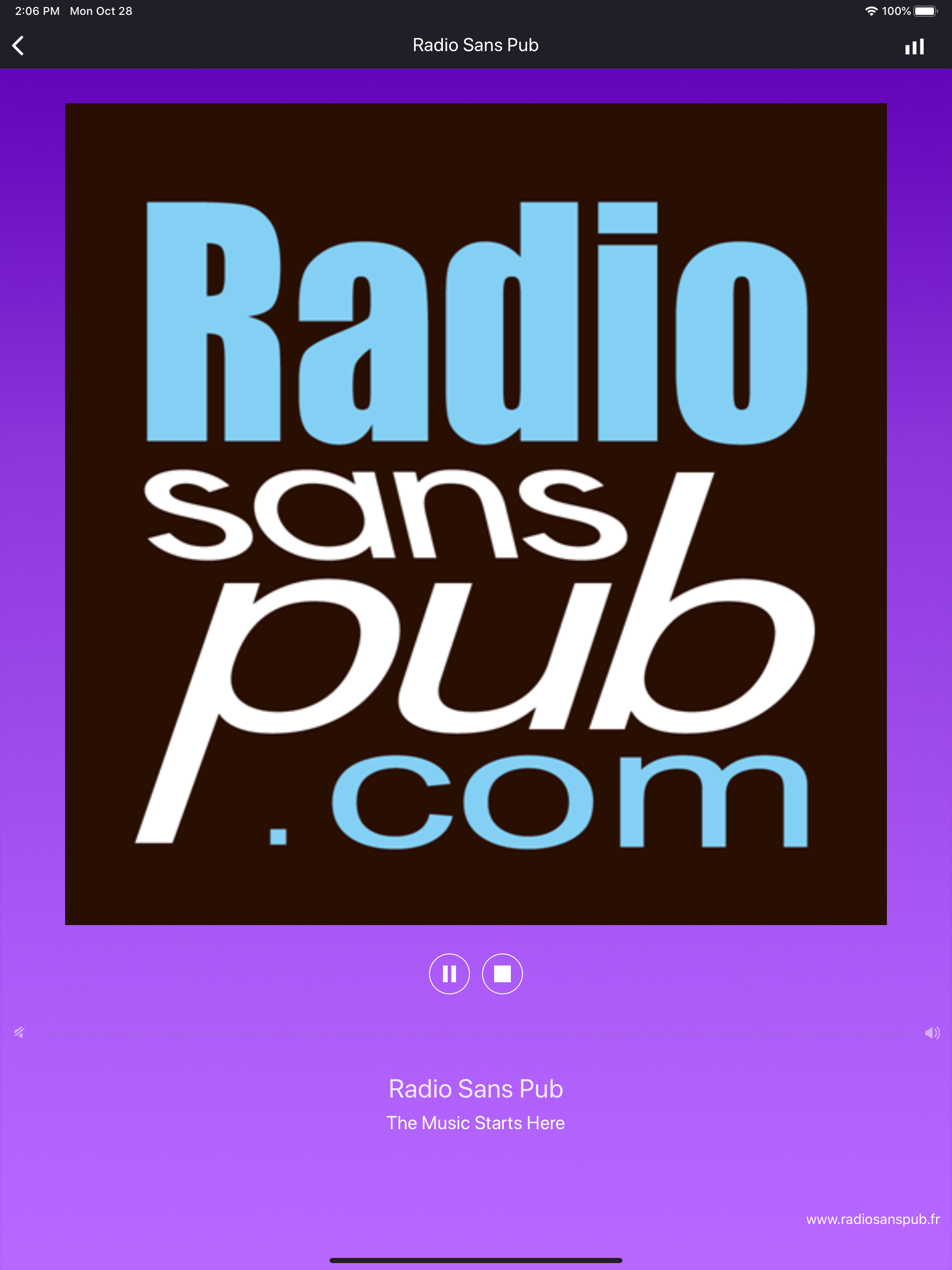 Radio sans pub