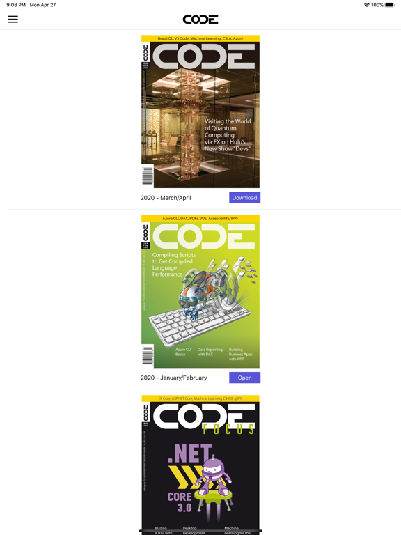 CODE Magazine Mobile iPad screenshot 1 - Developer Tools app