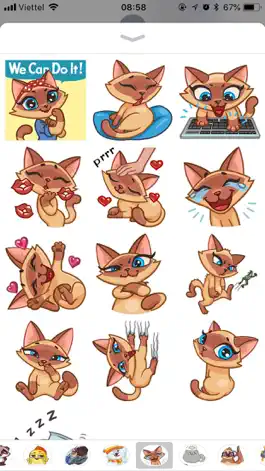 Game screenshot Kitty Cat Emoji Funny Stickers apk