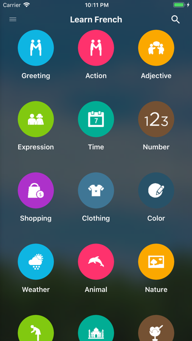 Screenshot 1 of Learn French Daily App