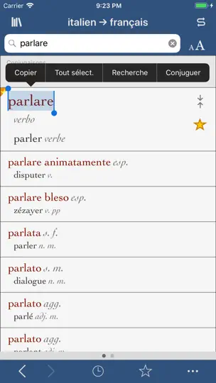 Capture d'écran de Ultralingua Français-italien sur iPhone 1