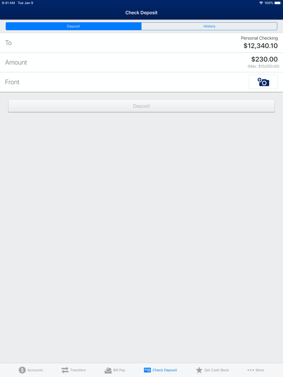 United Bank & Trust Mobile iPad screenshot 7 - Finance app