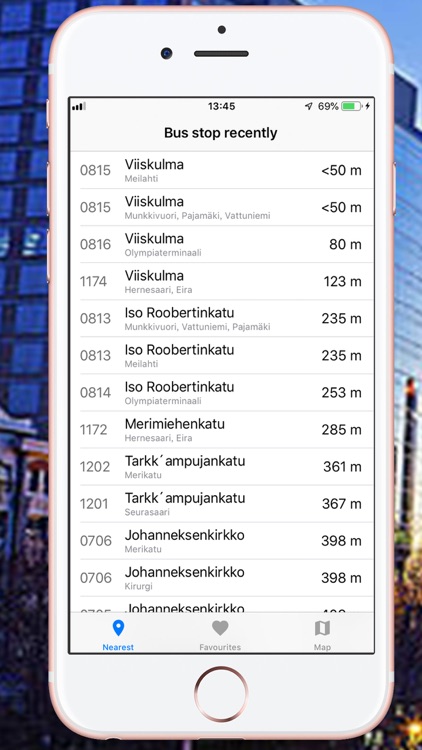 Nearest bus - Finland