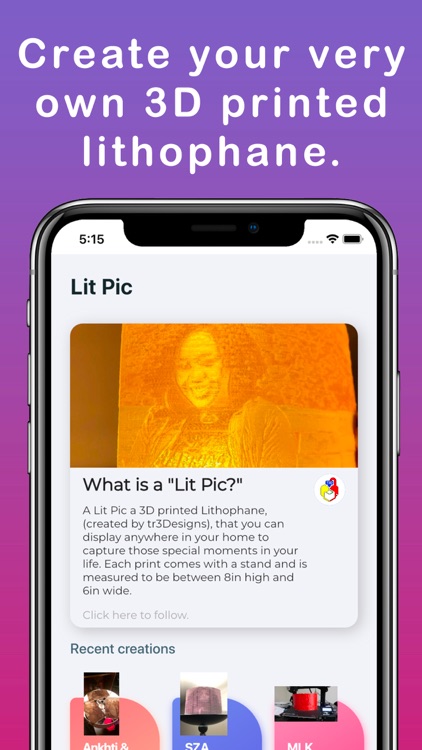 Lit Pic - Lithophane Creator